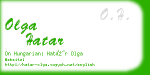 olga hatar business card